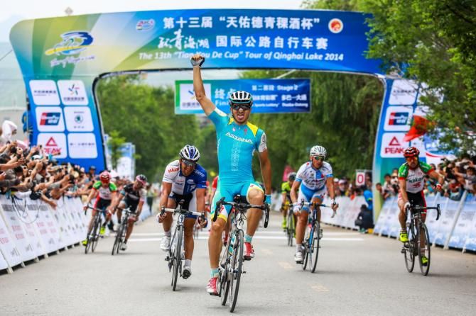 Marco Benfatto ( Continental Team Astana) wins the bunch sprint