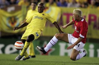 Marcos Senna in action for Villarreal against Manchester United in 2005.