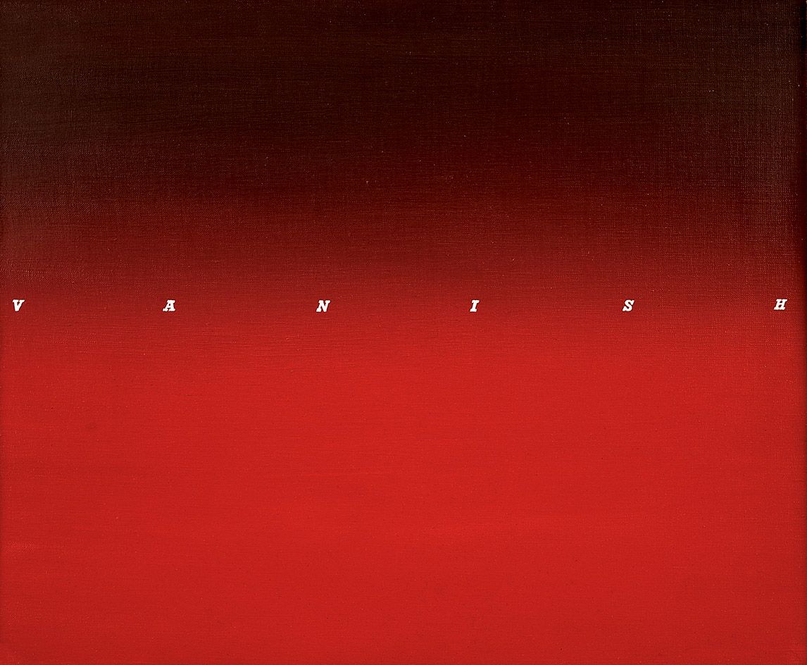 Vanish, 1972, by Ed Ruscha, oil on linen