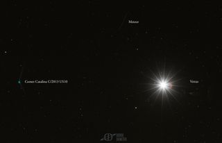 Comet Catalina, Venus, Geminid by Demeter