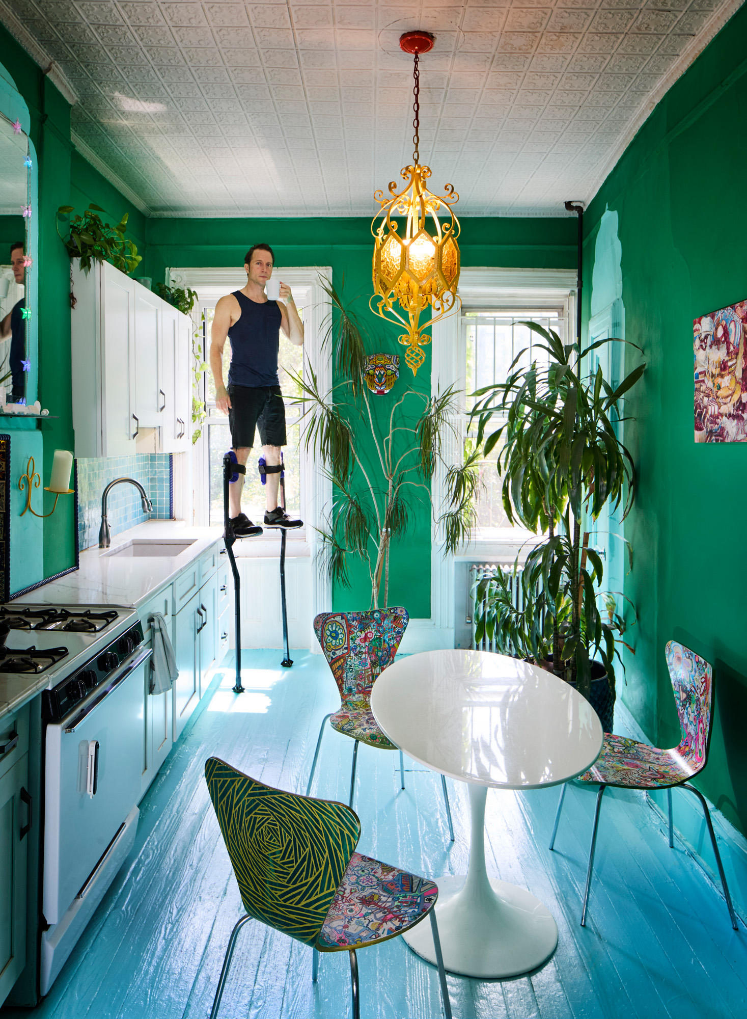 Darrell Thorne at home in Bushwick