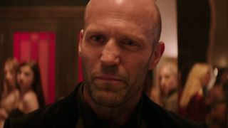 Close up of Jason Statham's face in Hobbs and Shaw.