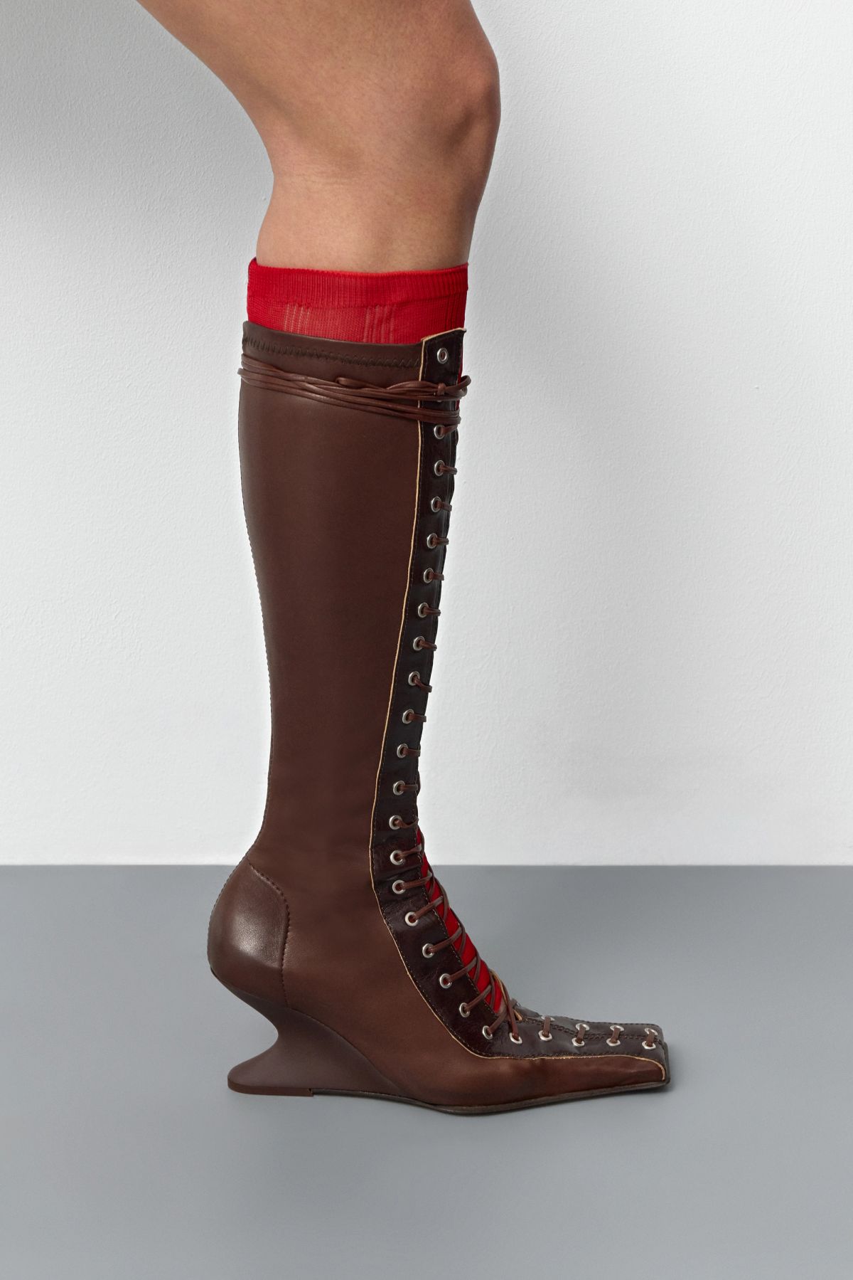 Shana Boots - Brown Stretch Nappa Leather