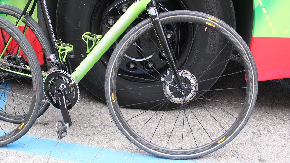 Alex Howes ran 160mm rotors on the front and 140mm on the rear