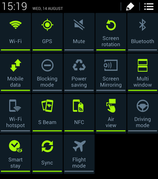 Software quick toggles