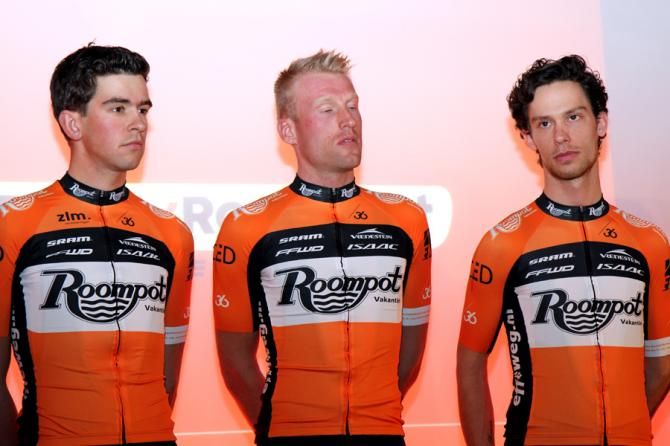 BRian van Goethem, Berden de Vries and Michel Kreder (Team Roompot)