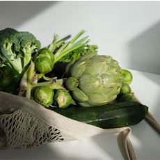 A bag of fresh groceries