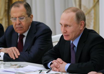 Russian President Vladimir Putin and Foreign Minister Sergei Lavrov