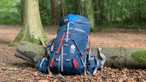 Sierra Designs Capacitator Flex backpack in the woods