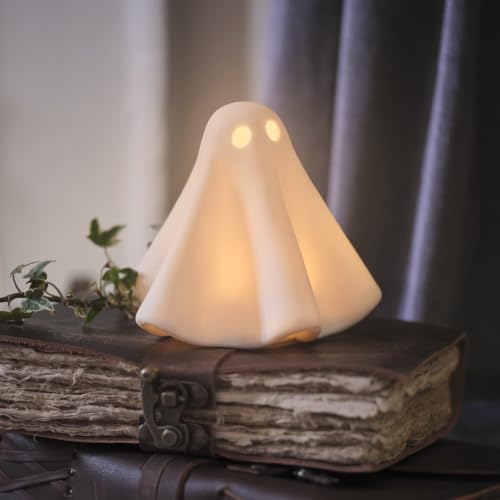Lights4fun Gerald the Ghost Porcelain Led Halloween Decoration