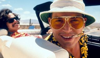 Fear and Loathing In Las Vegas Benicio del Toro and Johnny Depp look creepily at the camera