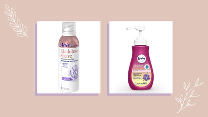 two of the best depilator products by nair and veet