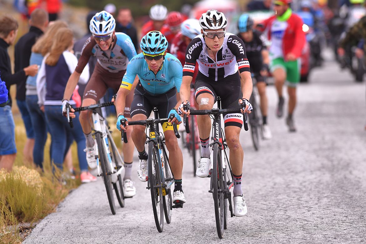 Wilco Kelderman, Miguel Angel Lopez and Romain Bardet at the Vuelta a Espa&ntilde;a