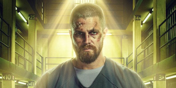 oliver in jail arrow season 7 poster