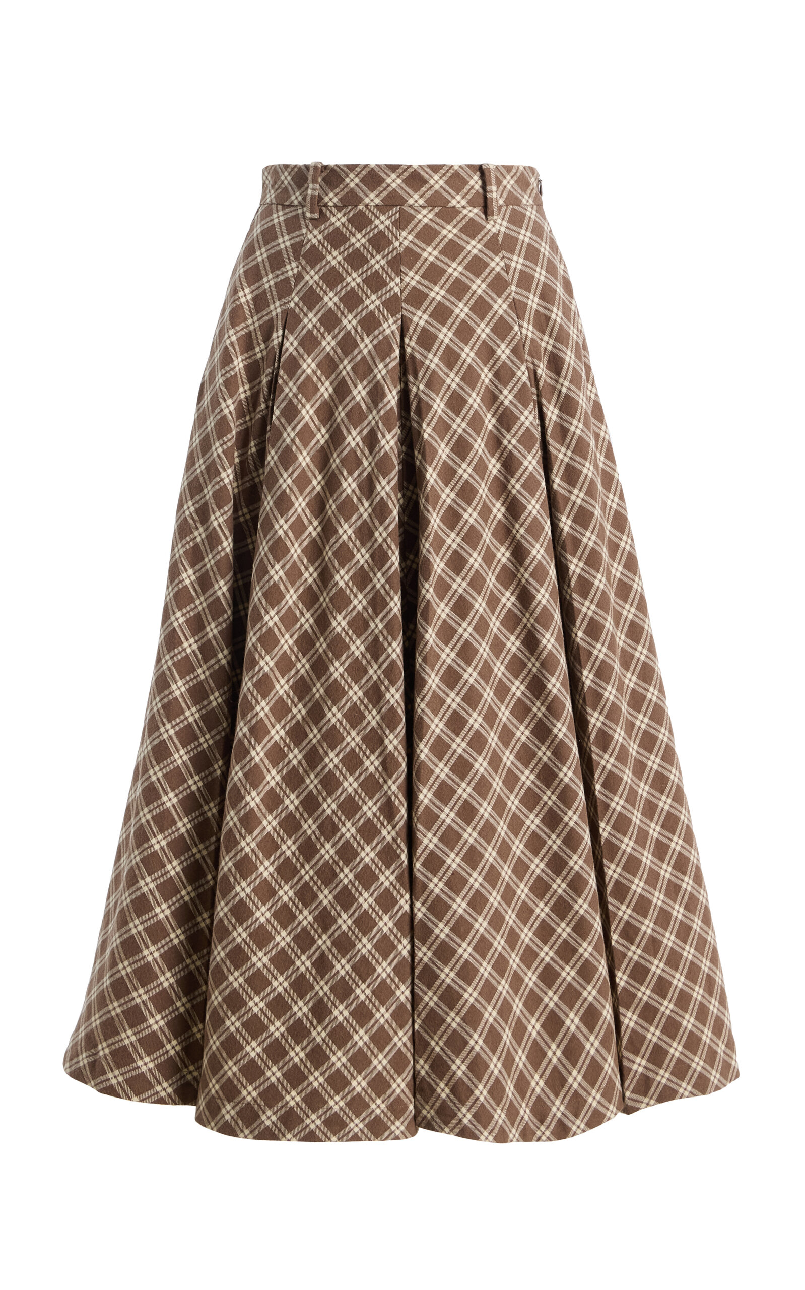 Eden Plaid Organic-Cotton Maxi Skirt