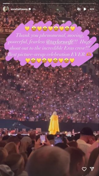 Anne Hathaway's post from Taylor Swift's Era's Tour in Germany