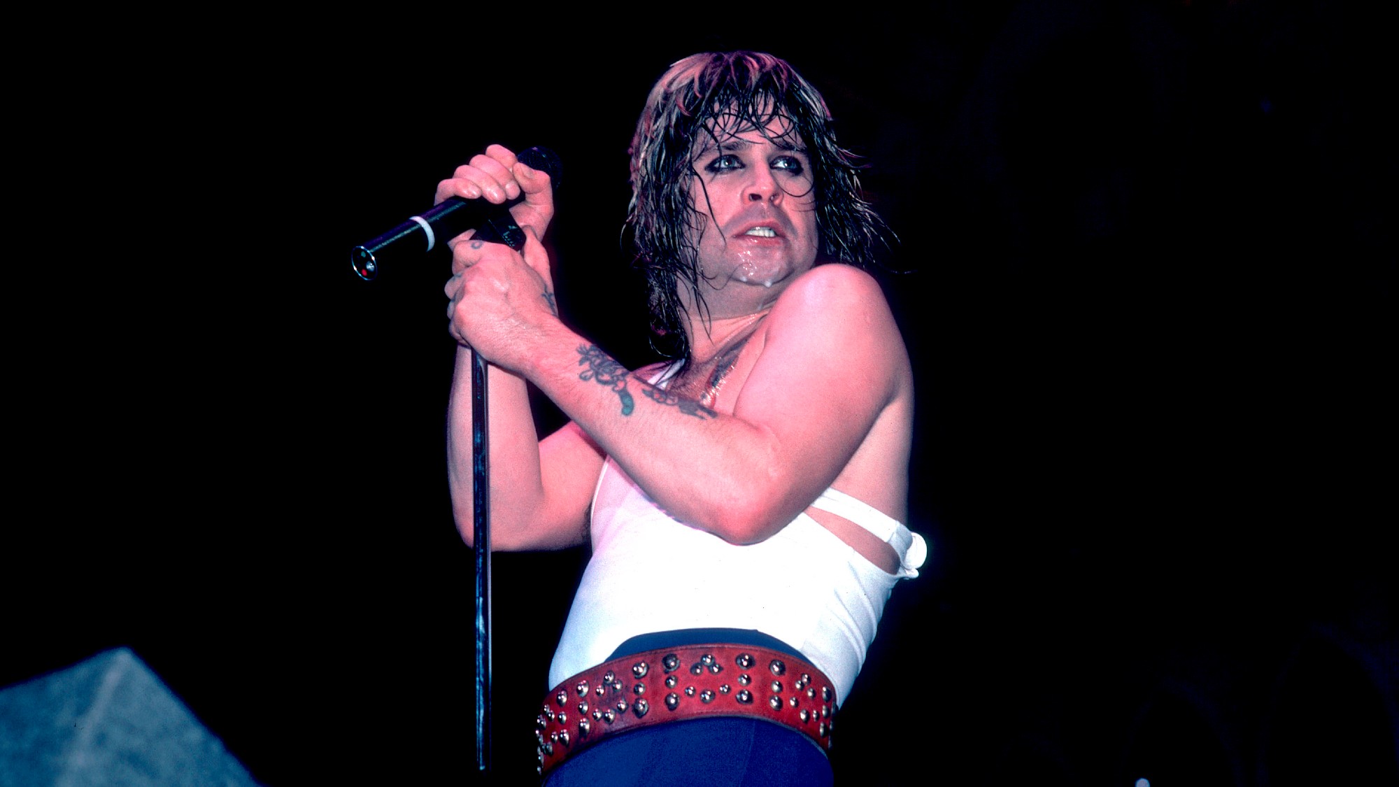 Ozzy Osbourne performs at the Alpine Valley Music Theater, East Troy, Wisconsin, May 29, 1982