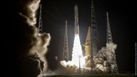 The Ariane 6 rocket blasts off from the European Space Agency's Spaceport in French Guiana.