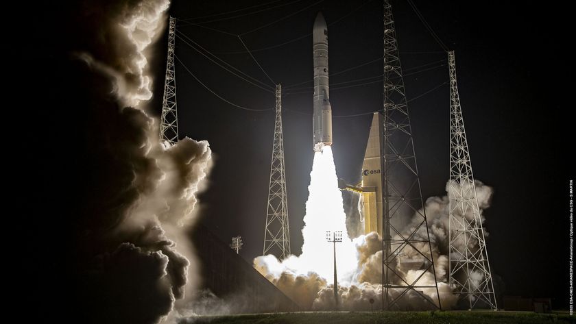 The Ariane 6 rocket blasts off from the European Space Agency's Spaceport in French Guiana.