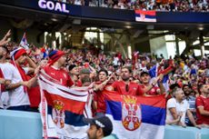 Serbia fans at World Cup