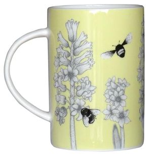 yellow bee print mug