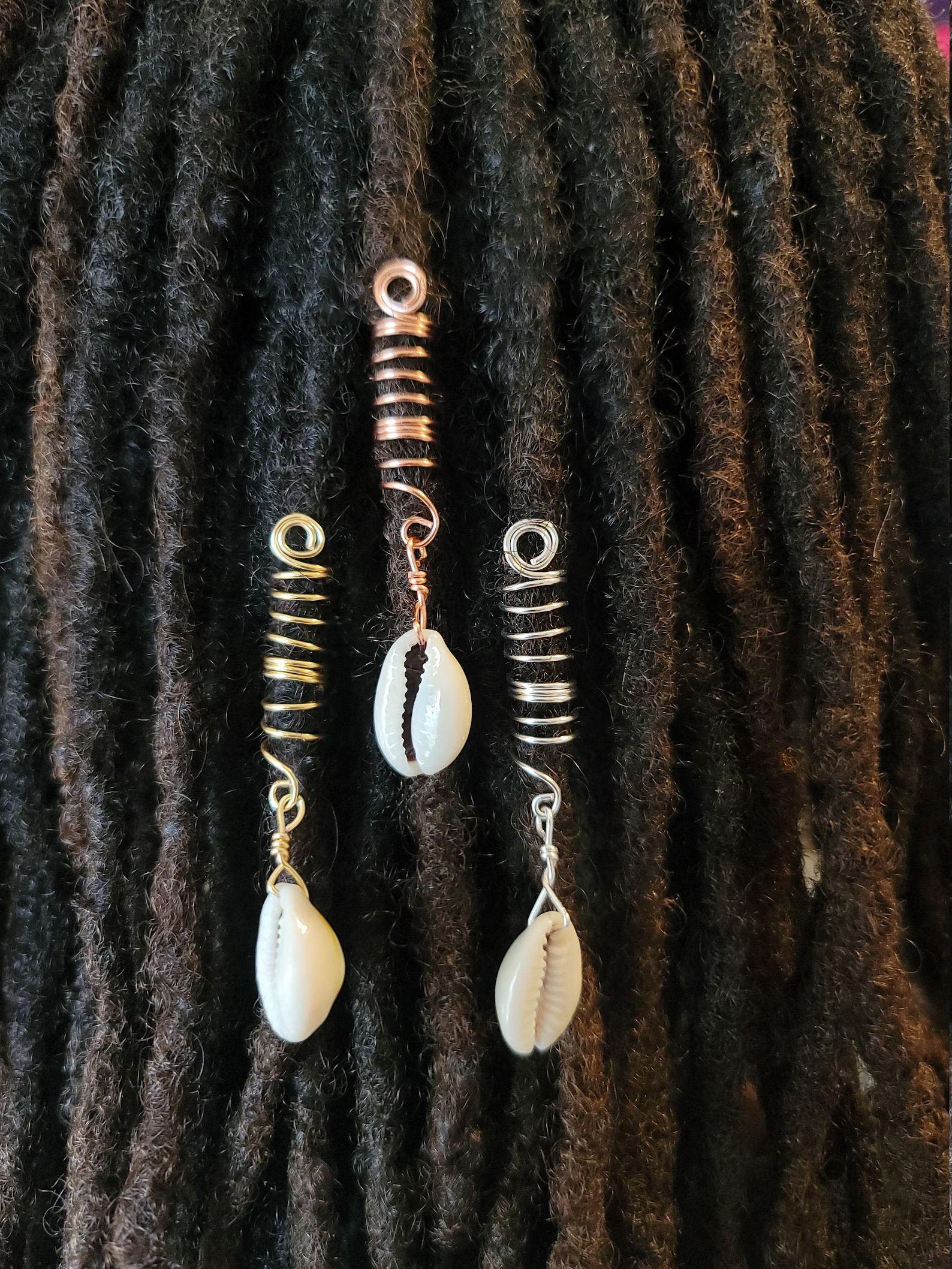 Beaditwearitloveit, Cowrie Shell Loc Jewelry, Dreadlock Hair Accessories, Beads for Braids, African Loc Jewelry