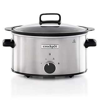 Crockpot Sizzle & Stew Slow Cooker | 3.5 L (3-4 People) | Removable Hob-Safe Bowl Sears Meat & Vegetables | Stainless Steel [csc085], Manual