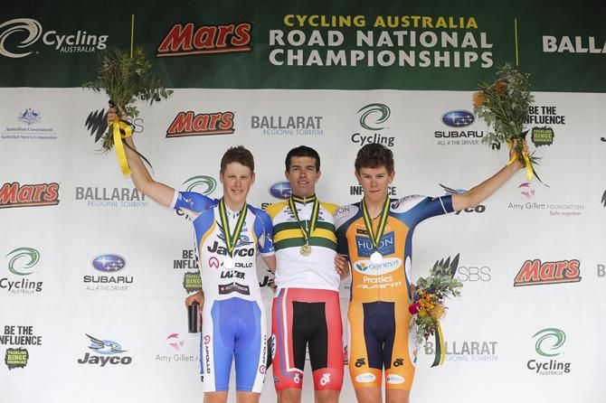 The Mens U23 TT podium