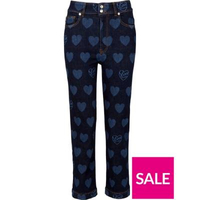 LOVE MOSCHINO Heart Print Boyfriend Fit Jeans: was £200, now £130 at Very