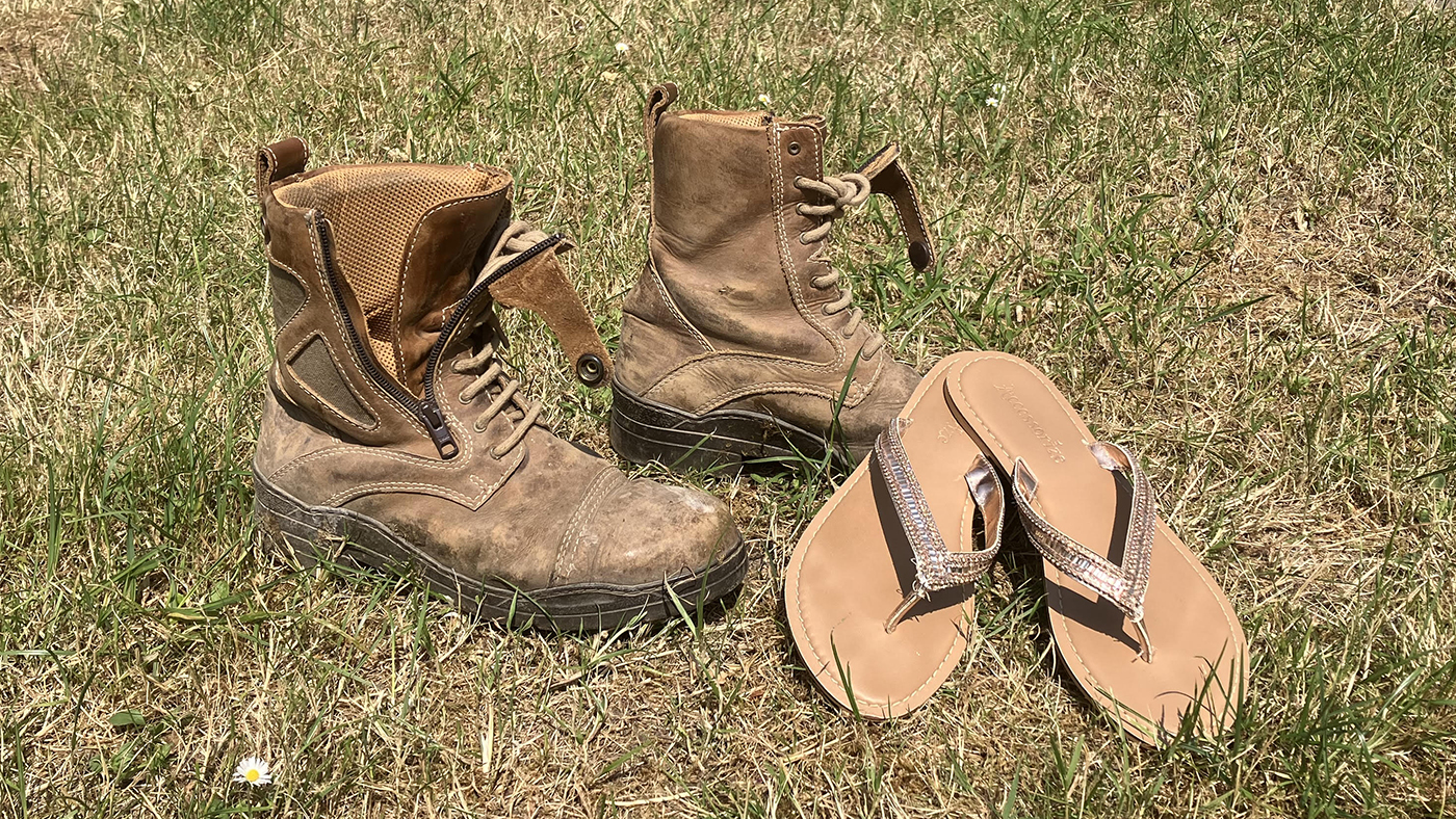 Yard boots and flip flips