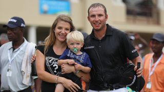 Dean Burmester and his family after his win at the Tshwane Open