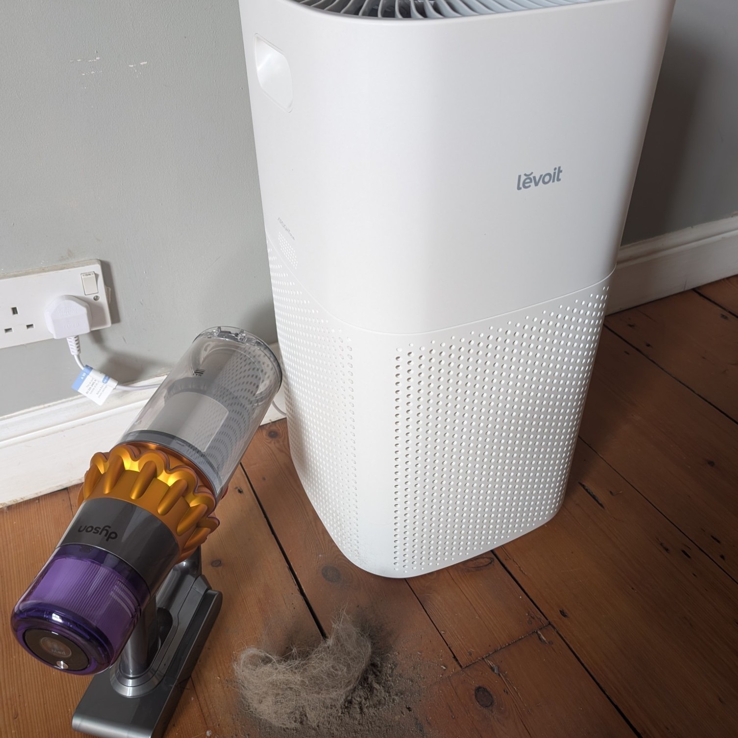 Levoit Core 600S Air Purifier in home testing