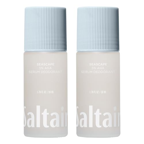 Saltair Serum Deodorant 2 Pack – 5% Aha – Aluminum-Free Odor Control for Women & Men – Mandelic Acid Deodorant With Lactic Acid – Seascape Scent – 2x 1.7oz Travel Roll on