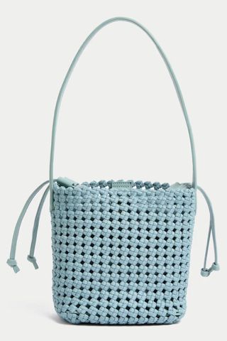 M&S Woven Shoulder Tote Bag