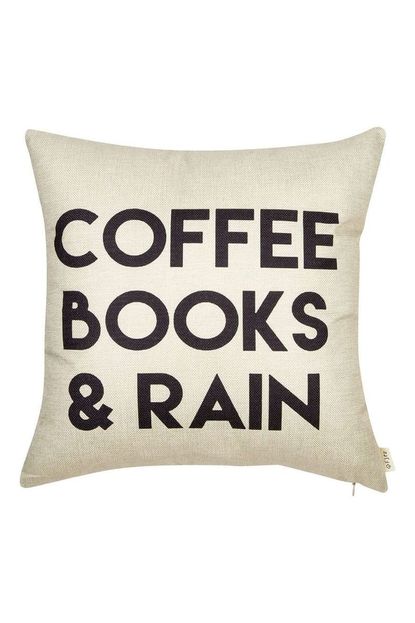 Fjfz Coffee Books and Rain Pillow