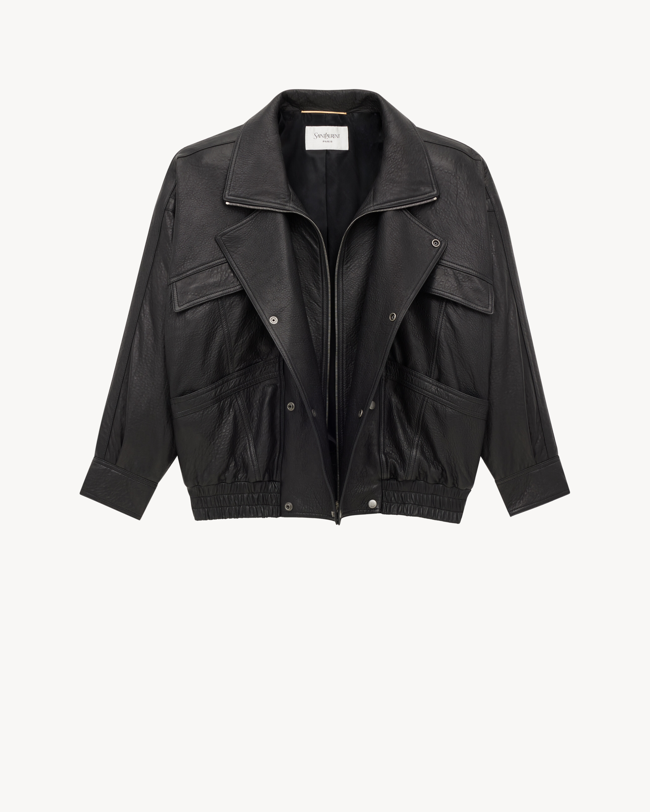 Bomber Jacket in Bubbled Lambskin