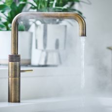 Brass boiling water tap