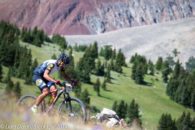 Joan Llordella (Buff Pro Team) heads out for the descent