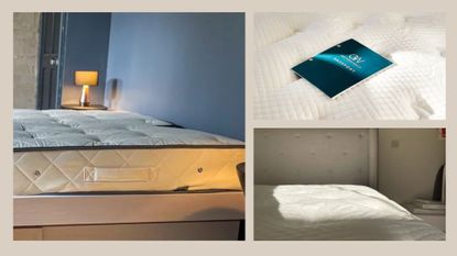 Three images of the best mattresses we've tested: the Naturalmat and Simba