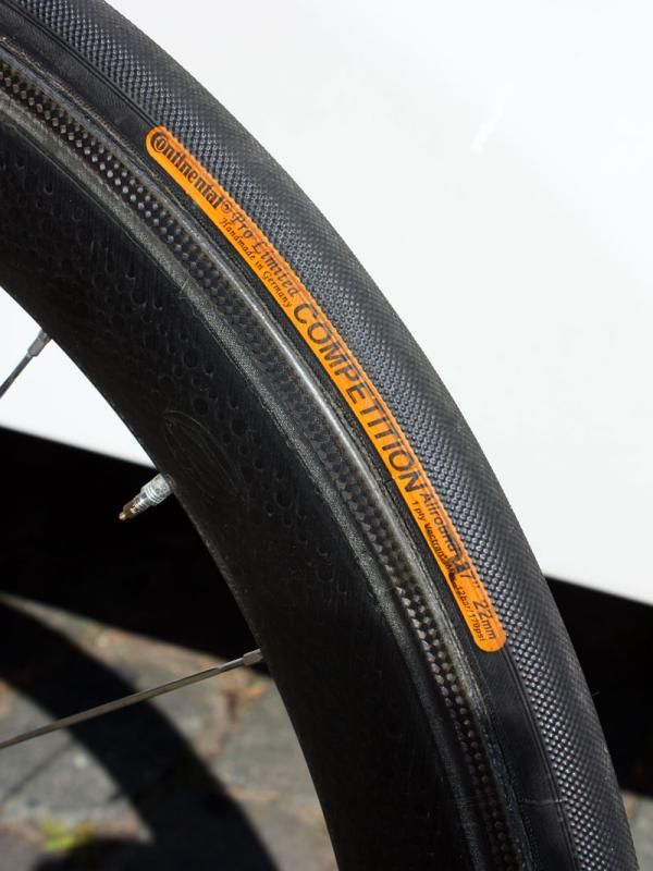 Continental's versatile Competition Pro Limited Allaround tires are Cavendish's race rubber of choice.