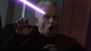 Palpatine telling Windu he's going to die