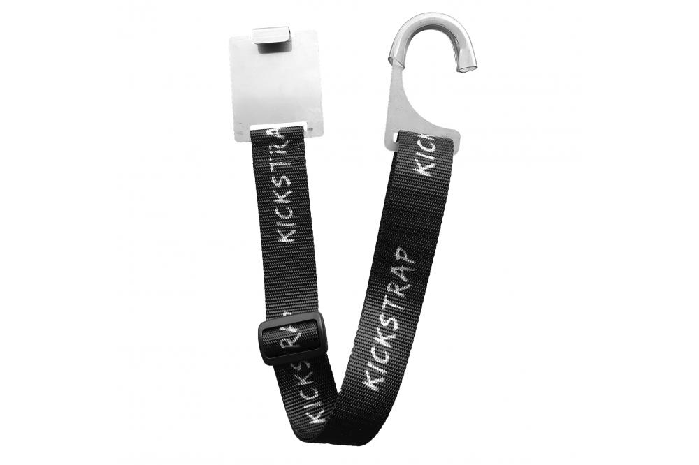 The KickStrap is available in either half-inch or quarter-inch plate thicknesses to suit any pedal