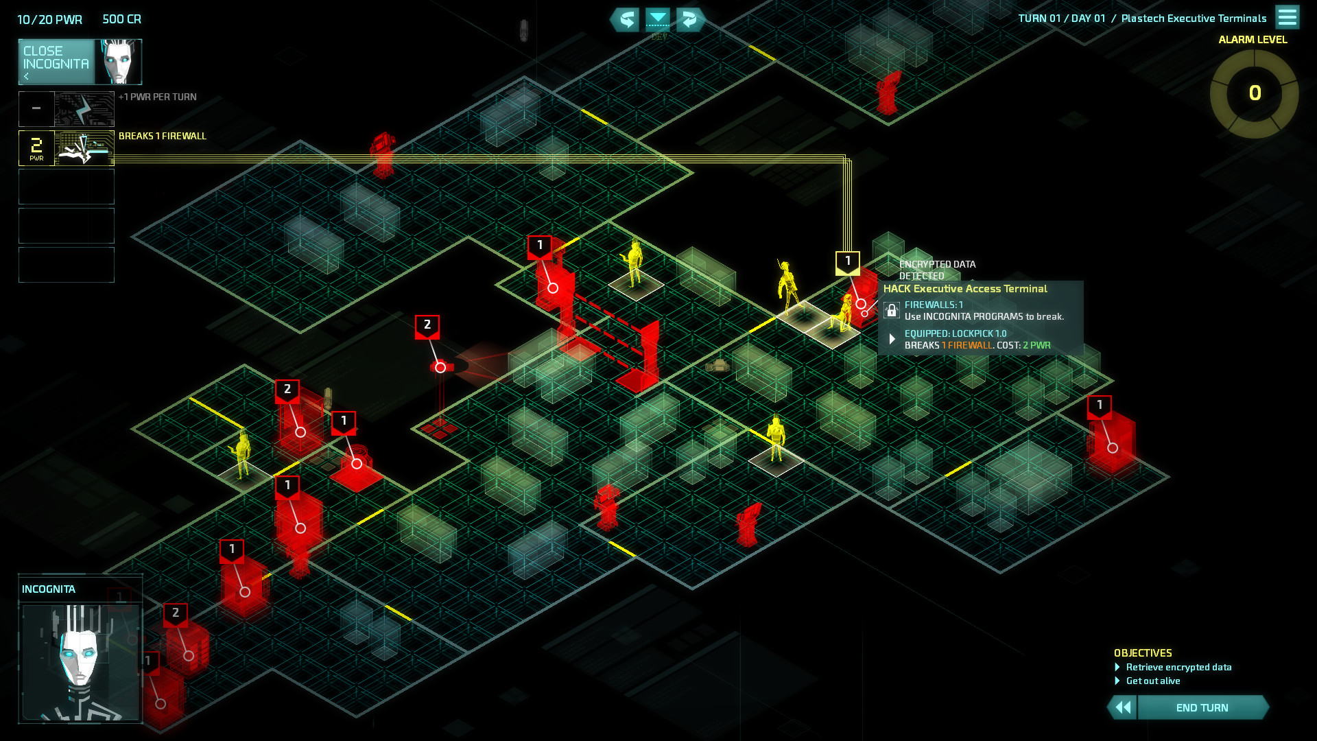 Tactical overview in Invisible Inc