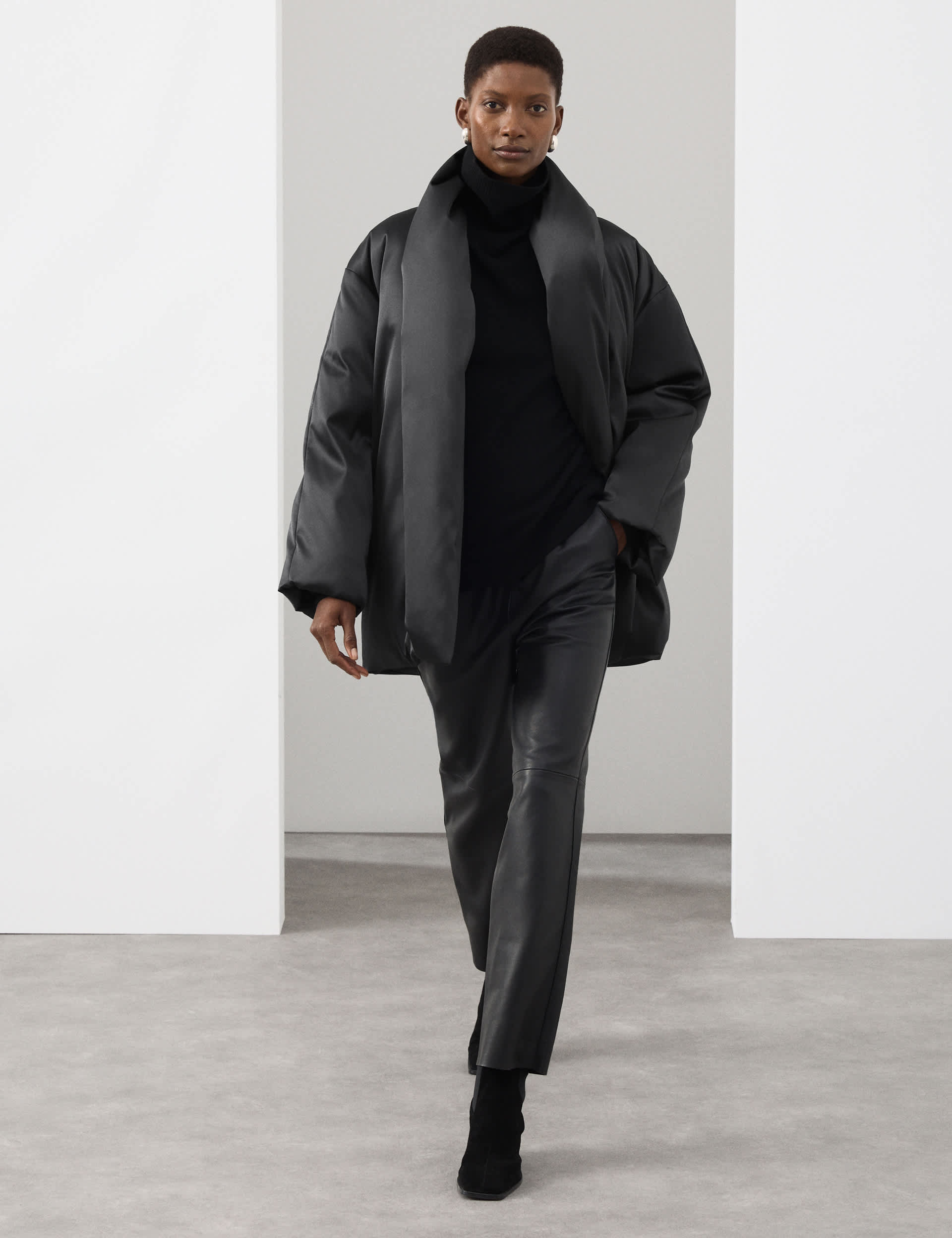 Satin Puffer Coat