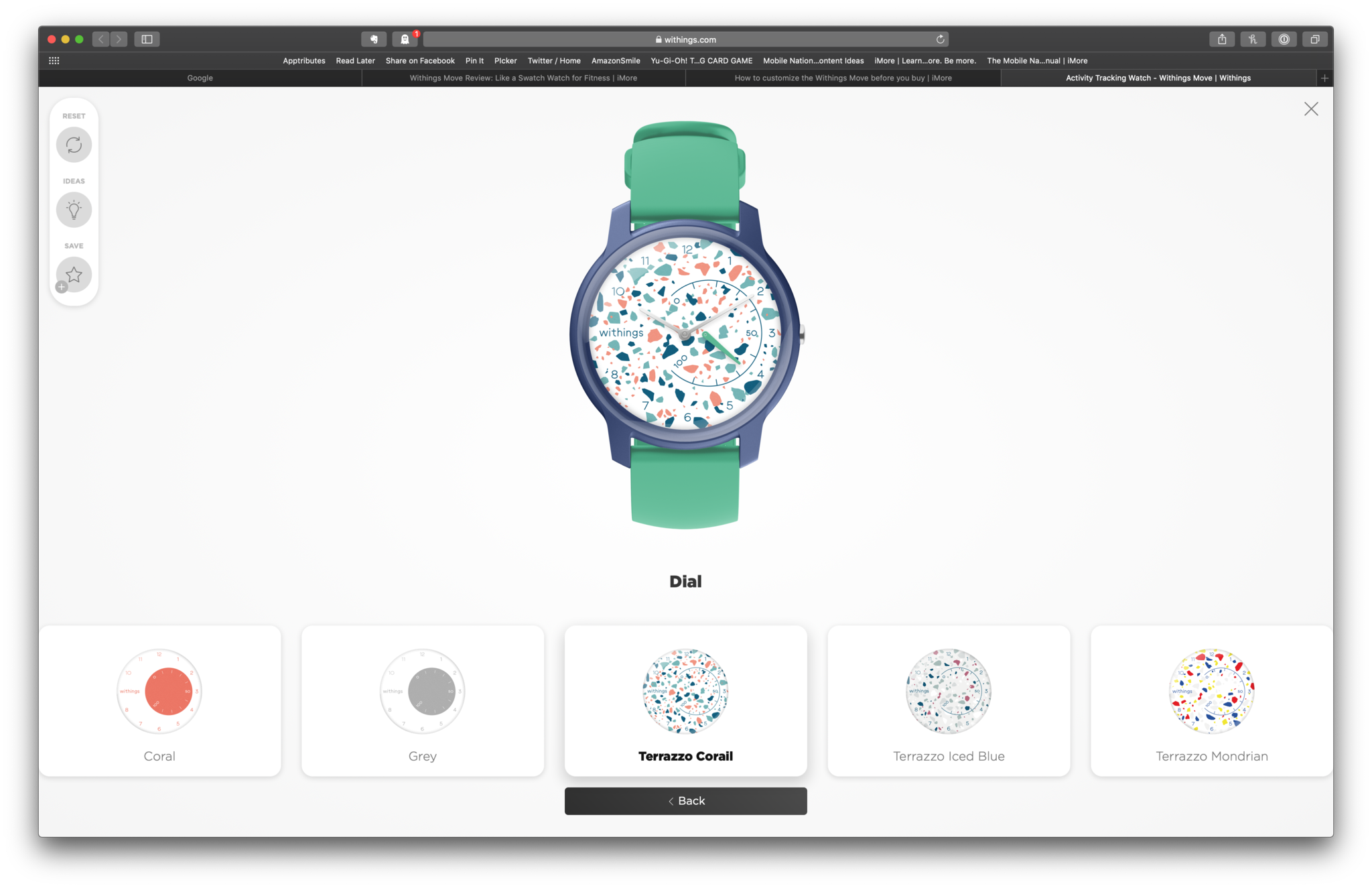 Withings Move custom creator dial options