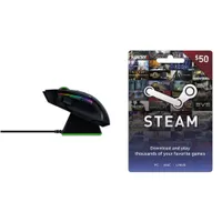 Razer Basilisk Ultimate wireless gaming mouse and dock + $50 Steam gift card: $219.99 $129.99 at Best Buy
Save $90 -