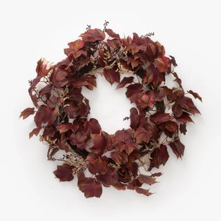 faux dark red wreath