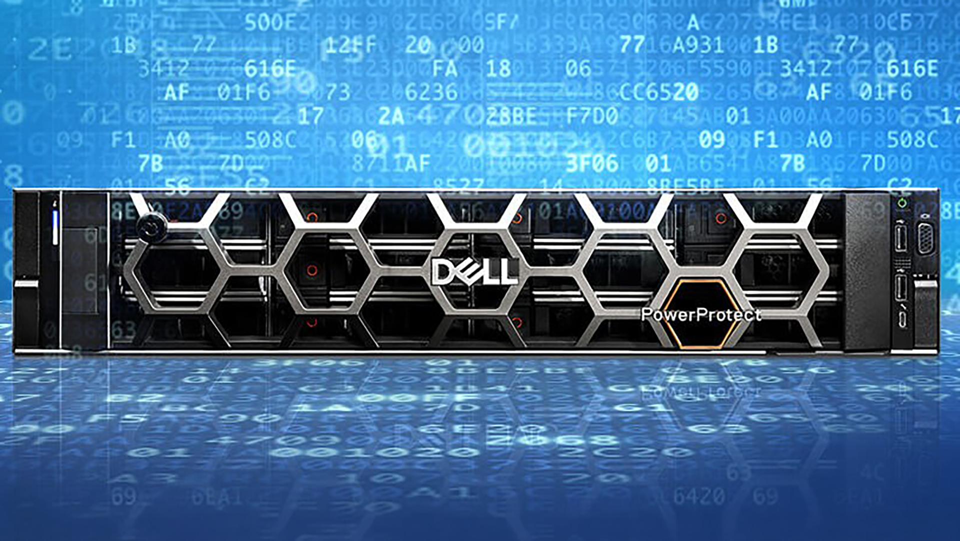 Dell Technologies PowerProtect Integrated Appliance on a blue background
