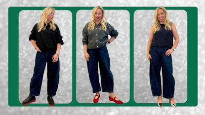 Antonia Kraskowski wearing embellished jeans three ways