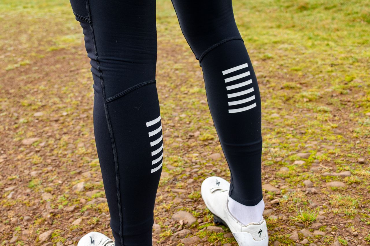 A man wearing a pair of Rapha Pro Team Winter bibtights